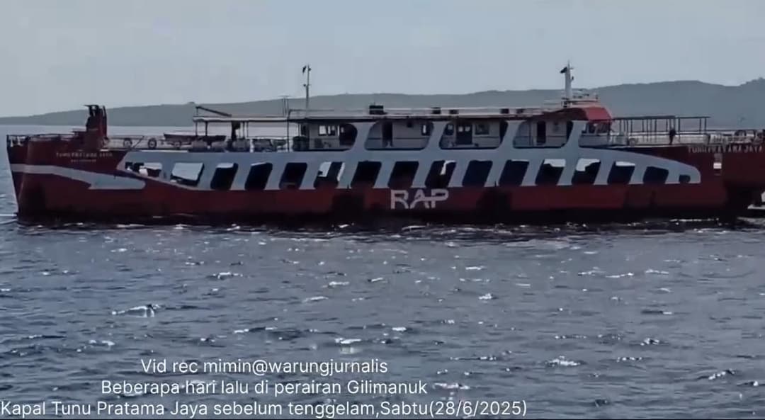 Tragedi-di-Selat-Bali:-KMP-Tunu-Pratama-Jaya-Tenggelam,-4-Tewas-dan-Puluhan-Selamat